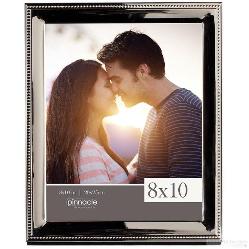 Frame 8x10 by Pinnacle Polished Silver  Beaded Trim